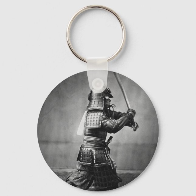 Armoured Samurai with Sword and Dagger in 1860 Key Ring (Front)