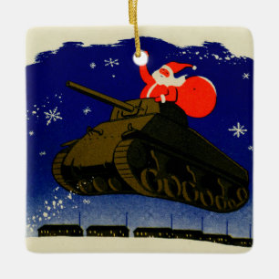 Armoured Santa Ceramic Ornament