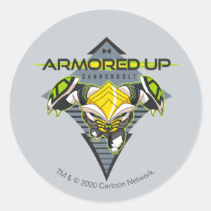 Armoured Up - Omni-Kix Cannonbolt Classic Round Sticker