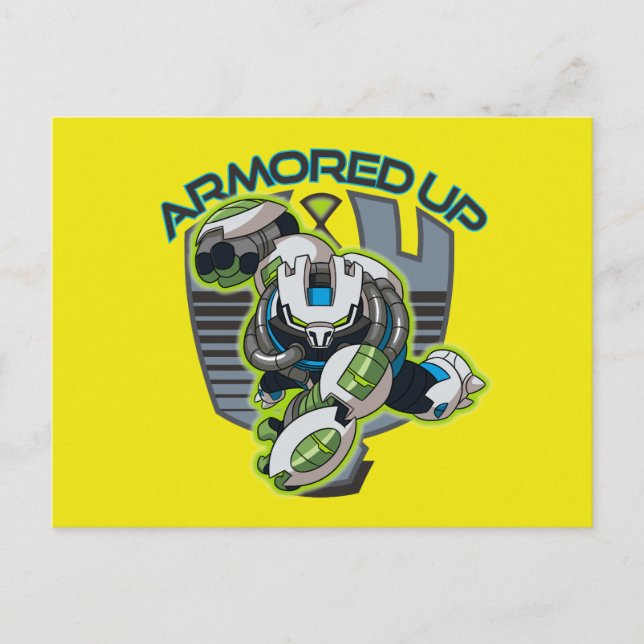 Armoured Up - Omni-Kix Slapback Invitation Postcard (Front)