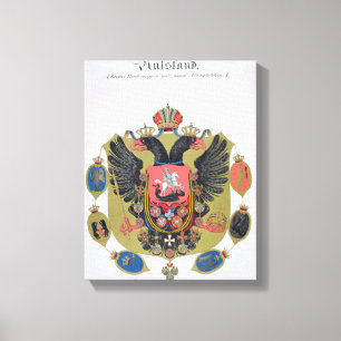 Arms and shield of the state of Imperial Russia, f Canvas Print
