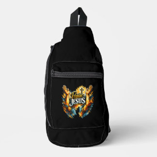 Arms lifted, Praise Jesus - Christian Sling Bag