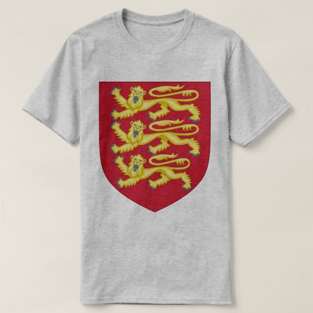 Arms of England - King Richard the First Armorial T-Shirt (Design Front)