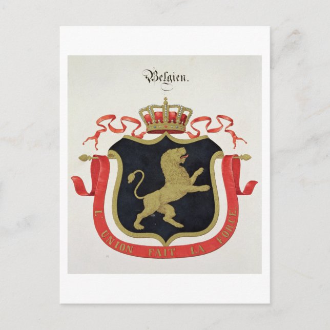 Arms of the Belgian Royal Family, from a collectio Postcard (Front)