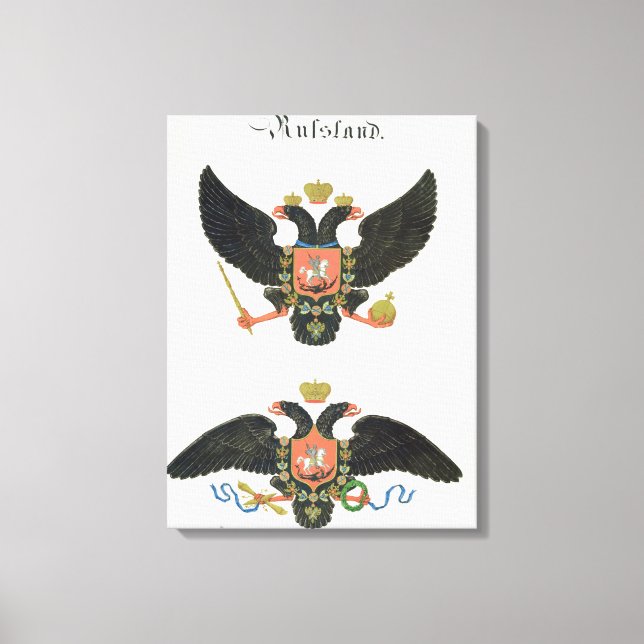 Arms the state of Imperial Russia, from a collecti Canvas Print (Front)