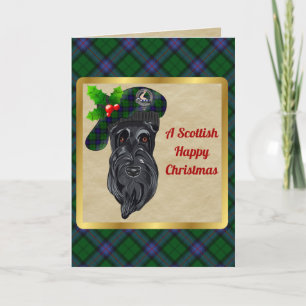 Armstrong Badge & Tartan Personalised Xmas Card