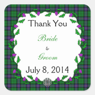 Armstrong Celtic Wedding Thank You Square Sticker
