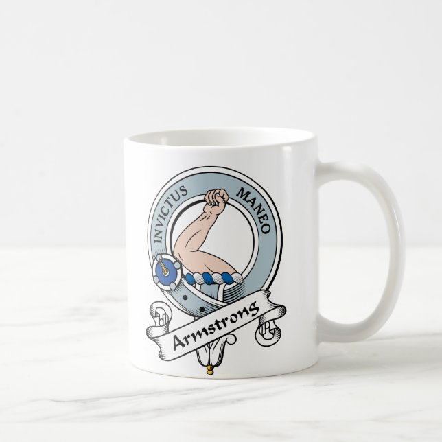 Armstrong Clan Badge Coffee Mug (Right)