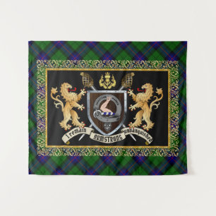 Armstrong Clan Badge & Motto w/Lions  Tapestry