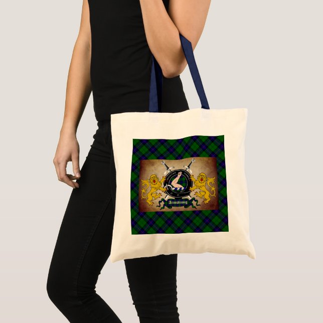 Armstrong Clan Badge & Tartan Tote (Front (Product))