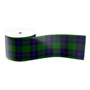 Armstrong clan tartan blue green plaid grosgrain ribbon