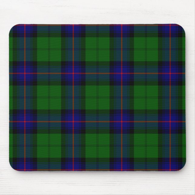 Armstrong clan tartan blue green plaid mouse mat (Front)