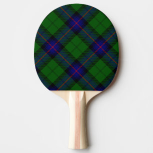 Armstrong clan tartan blue green plaid ping pong paddle