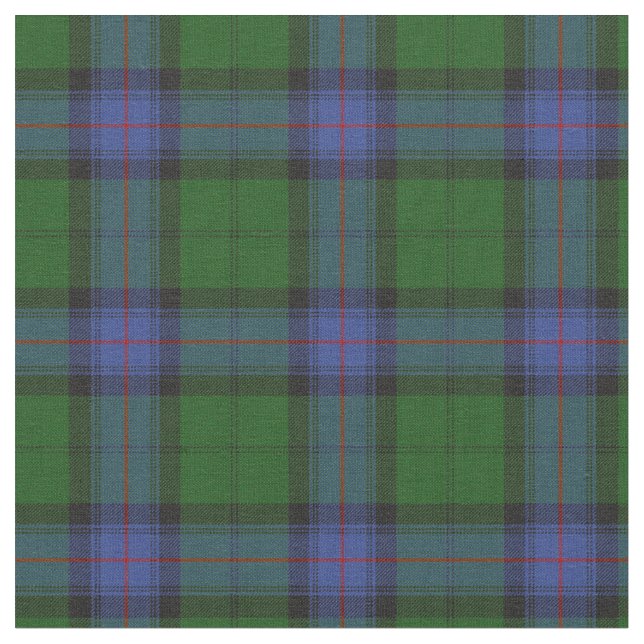 Armstrong Clan Tartan Scottish Plaid Pattern Fabric (Close Up)