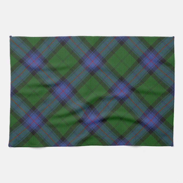 Armstrong Clan Tartan Scottish Plaid Pattern Tea Towel (Horizontal)