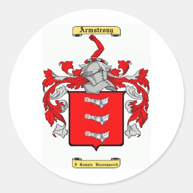 armstrong (en) classic round sticker (Front)