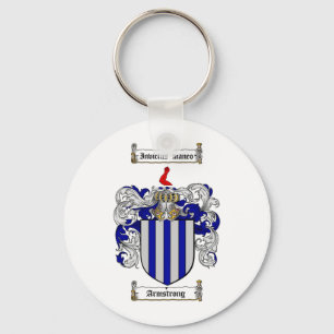 ARMSTRONG FAMILY CREST - ARMSTRONG COAT OF ARMS KEY RING