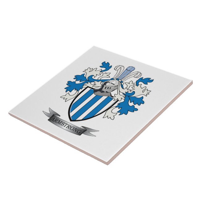 Armstrong Family Crest Coat of Arms Tile (Side)