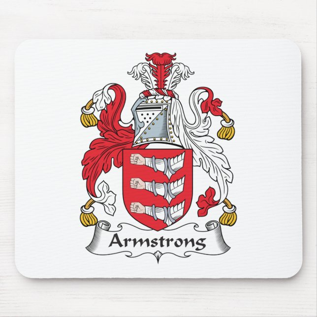 Armstrong Family Crest Mouse Mat (Front)
