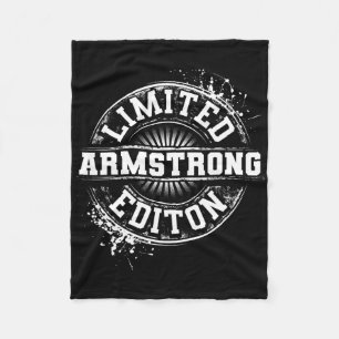 Armstrong Funny Surname Family Tree Birthday Reuni Fleece Blanket