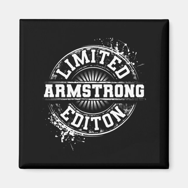 Armstrong Funny Surname Family Tree Birthday Reuni Magnet (Front)