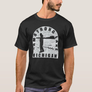 Armstrong Lake Ice Fishing Michigan T-Shirt