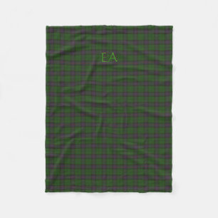 Armstrong Official Clan Tartan with your initials Fleece Blanket