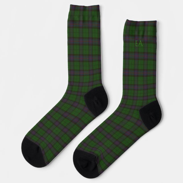 Armstrong Official Clan Tartan with your initials Socks (Left)