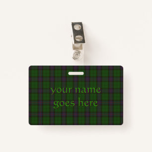 Armstrong Official Clan Tartan with your name ID Badge