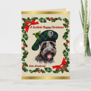 Armstrong Scottie Dog Personalised Xmas Card