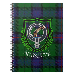 Armstrong Scottish Clan Tartan and Crest Notebook
