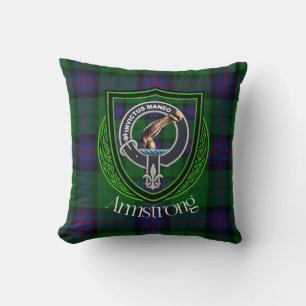 Armstrong Scottish Clan Tartan Crest Cushion