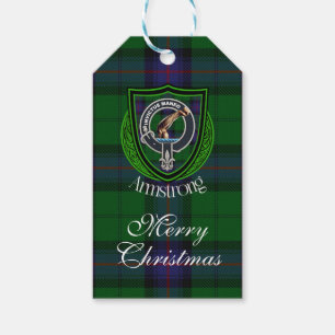 Armstrong Scottish Clan Tartan & Crest Gift Tags