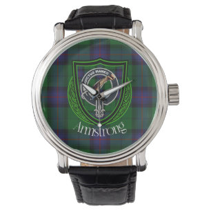 Armstrong Scottish Clan Tartan & Crest Watch