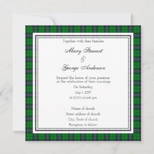 Armstrong Scottish Wedding Square Invitation