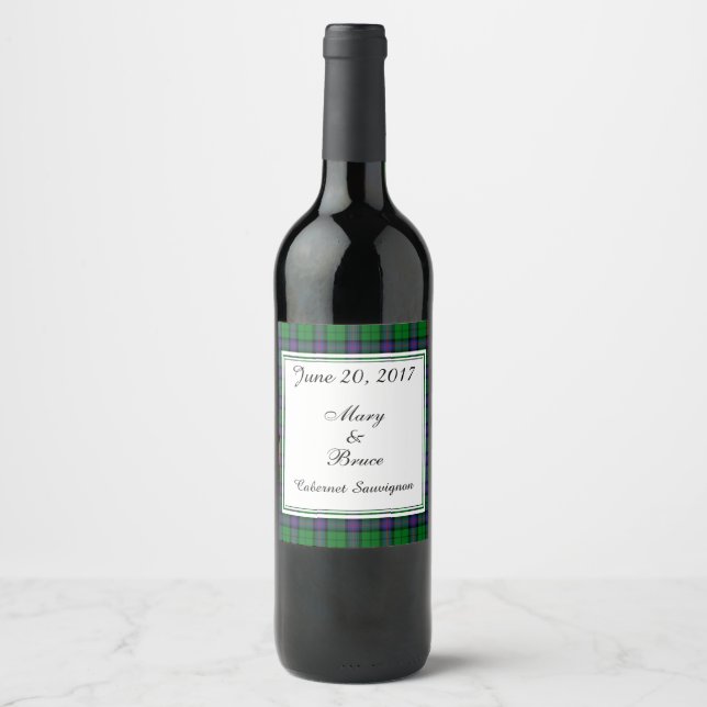 Armstrong Scottish Wedding Wine Label (Front)