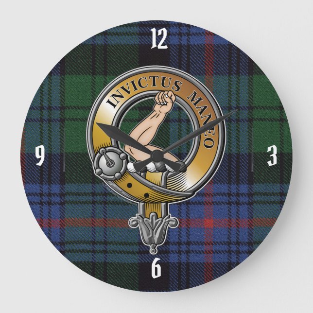 Armstrong Tartan & Badge Large Clock (Front)