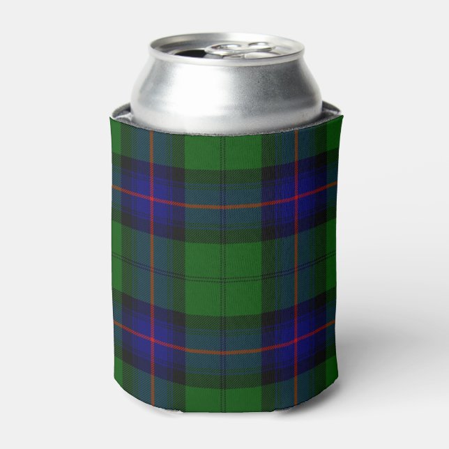 Armstrong tartan blue and green plaid can cooler (Can Front)