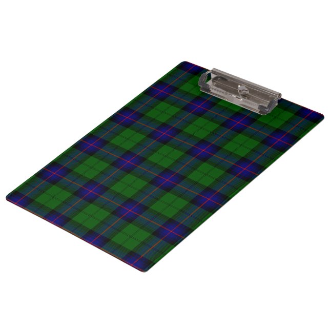 Armstrong tartan blue and green plaid clipboard (Angled)