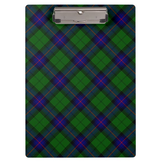 Armstrong tartan blue and green plaid clipboard (Front)