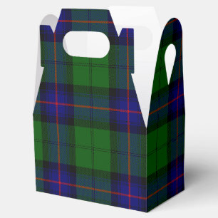 Armstrong tartan blue and green plaid favour box