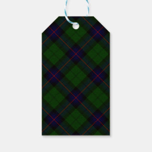 Armstrong tartan blue and green plaid gift tags