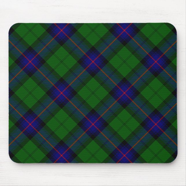 Armstrong tartan blue and green plaid mouse mat (Front)