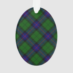 Armstrong tartan blue and green plaid ornament