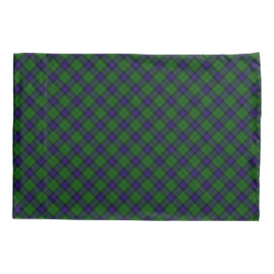 Armstrong tartan blue and green plaid pillowcase