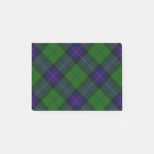 Armstrong tartan blue and green plaid post-it notes
