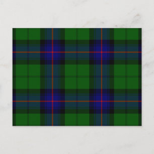 Armstrong tartan blue and green plaid postcard