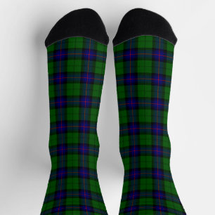 Armstrong tartan blue and green plaid socks