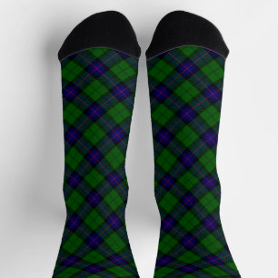 Armstrong tartan blue and green plaid socks