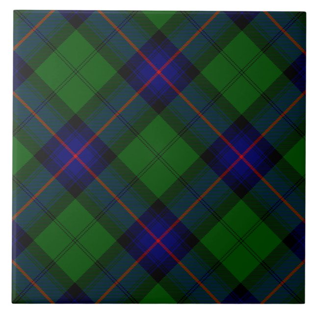 Armstrong tartan blue and green plaid tile (Front)